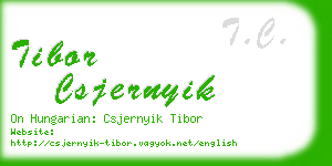 tibor csjernyik business card